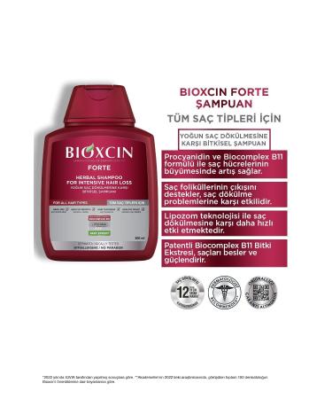 Bioxcin Forte Shampoo 4-Piece Opportunity Package 4 Pieces 300 ml Intensive Anti-Hair Loss Shampoo - Buy Online on GoSupps.com