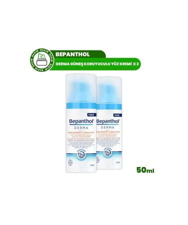 Bepanthol Derma Moisturizing and Nourishing Sunscreen Face Cream Spf25 50 ml X 2