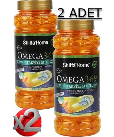 Shiffa Home 2 Pieces Omega 3-6-9 Fish Oil 200 Pieces Softgel - Buy Online on GoSupps.com