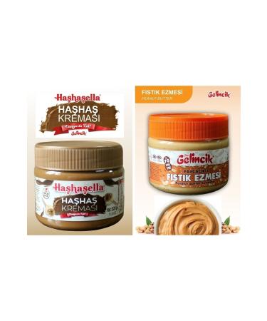 Ha ha c gil Ha ha hella 320 gr Poppy Cream Jar + 320 gr Chunk Peanut Butter Jar