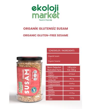 Ekoloji Market Organic Gluten-Free Sesame 100 Gr x2 / Organic Gluten-Free Sesame 100 Gr x2 - Buy Online on GoSupps.com