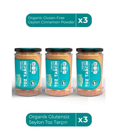 Ecology Market Organic Gluten-Free Ceylon Cinnamon Powder 70 Gr x3