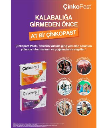 Cinkopast Ginger & Elderberry Zinc Acetate Pastille Set of 2 24 Pieces - Buy Online on GoSupps.com