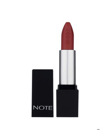 Note Cosmetics Mattever Lipstick 18 Heartbeat Red Semi-Matte Satin Finish Lipstick - Reddish Brown