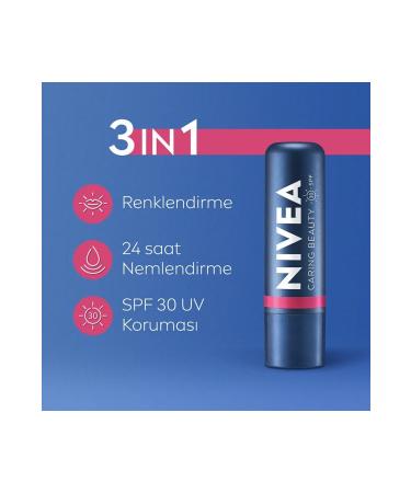 NIVEA Coloured Lip Care Cream Pink 4.8 gr - Buy Online on GoSupps.com