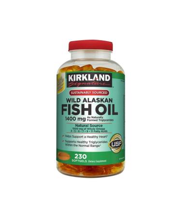 K rkland Signature Wild Alaskan Fish Oil 1400 Mg 230 Softgels