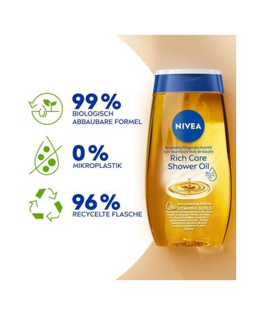 NIVEA Rich Nourishing Shower Oil 200ml - Buy Online on GoSupps.com