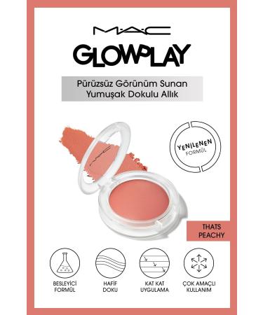 Mac Glow Play Soft Texture Layerable Blush - That's Peachy 7.3 G