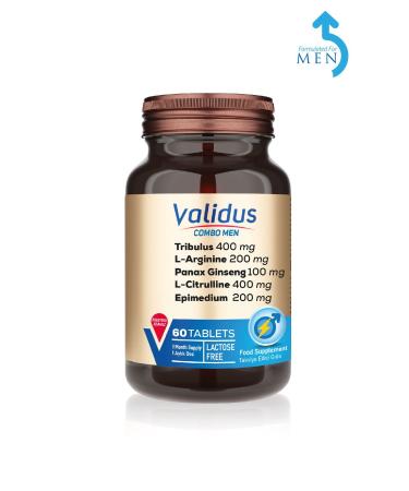 Validus Combo-men Tribulus L-arginine Maca 60 Tablets