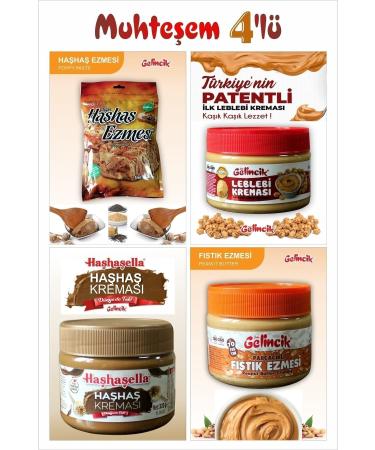 POPPY HASHELLA Poppy seed (320gr) + Chickpea Cream (320gr) + Poppy seed (500gr) + Peanut Butter (320gr)