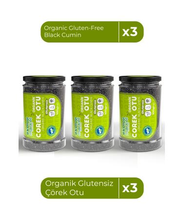 Ekoloji Market Organic Gluten-Free Black Cumin 100 Gr x3 / Organic Gluten-Free Black Cumin 100 Gr x3