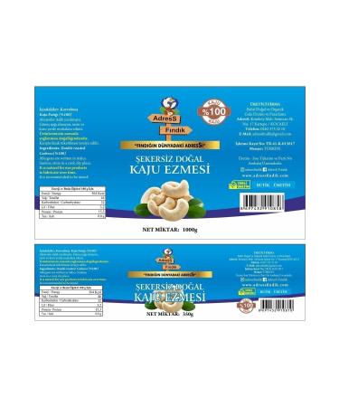 adressfindik Sugar-Free Natural Cashew Paste 350 G - Buy Online on GoSupps.com