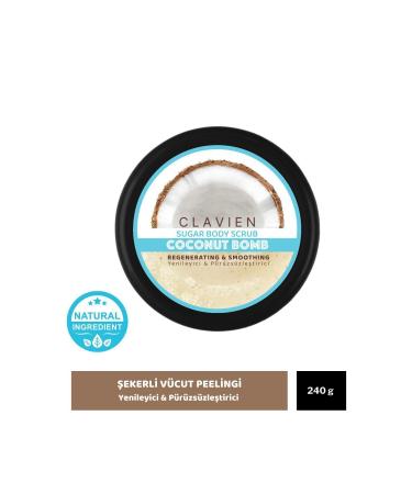 Clavien Coconut Bomb Sugar Body Scrub - Buy Online on GoSupps.com