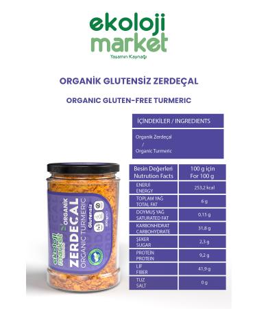 Ekoloji Market Organic Gluten-Free Turmeric 100 Gr x3 / Organic Gluten-Free Turmeric 100 Gr x3 - Buy Online on GoSupps.com