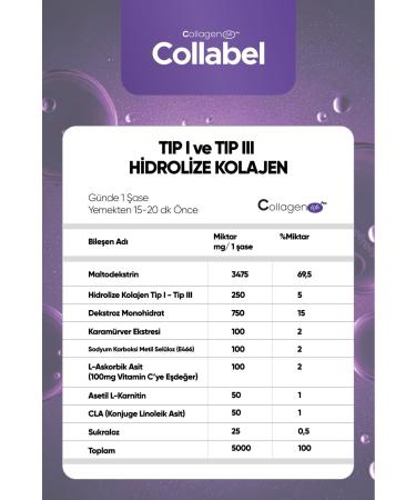 Collagen Life Type 1 - Type 3 Collagen L-Carnitine Glucomannan Black Elderberry Containing 20 Sachets - Buy Online on GoSupps.com