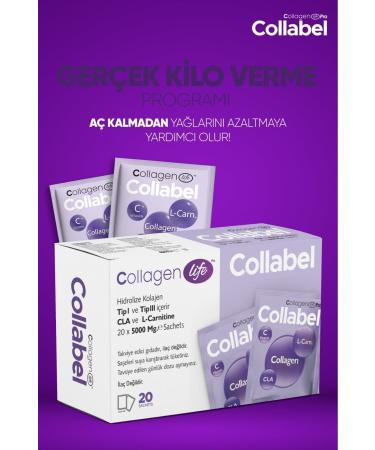 Collagen Life Type 1 - Type 3 Collagen L-Carnitine Glucomannan Black Elderberry Containing 20 Sachets - Buy Online on GoSupps.com