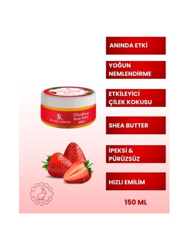 skin rise Body Scrub Nourishing Purifying Moisturizing Body Peeling Strawberry Scented 150ml