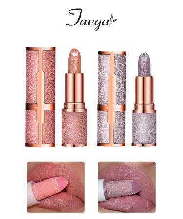 TAVGA Natural Purple Color Permanent Shiny Glitter Lipstick Glitter Waterproof Matte Luxury Lipstick - Buy Online on GoSupps.com