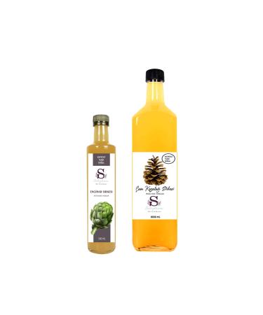 S heylaana Natural Artichoke Vinegar 500 Ml - Natural Pine Cone Vinegar 1000 Ml