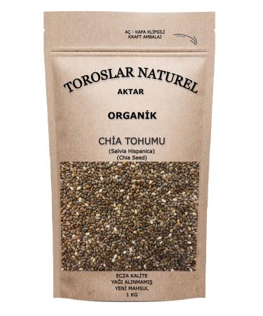 Toroslar Naturel Aktar Organic Chia Seed Pharmacy Quality Non-Oiled Screened Selected New Crop 1 Kg