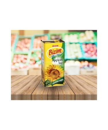 Bizim Mutfak lker Sunflower Oil Tin 4 Pieces X 5 L - Buy Online on GoSupps.com