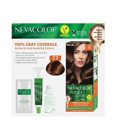 Neva Color Natural Colors 2-PIECE SET 7.7 CARAMEL Permanent Cream Hair Dye Set - Buy Online on GoSupps.com