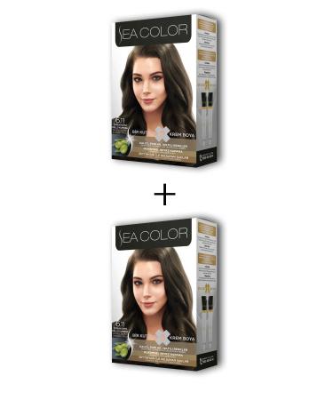 Skygo 2X2 Tube Cream Hair Dye Set Intense Dark Ash Blonde No:6.11
