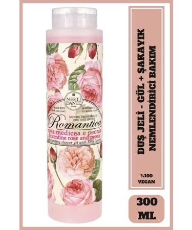 Nesti Dante Romantica Florentine Rose Peony Shower Gel 300ml | Moisturizing | Florentine Rose & Peony