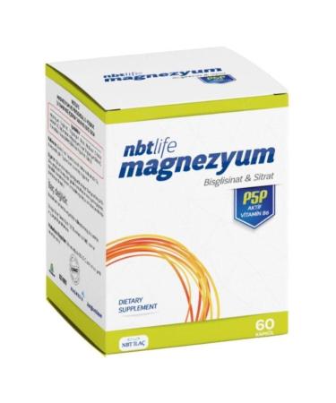 Nbt la Nbt Life Magnesium P5p Vitamin B6 60 Capsules | Magnesium Bisglycinate & Citrate