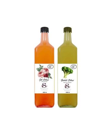S heylaana Natural Rose Vinegar 1000 Ml - Natural Broccoli Vinegar 1000 Ml