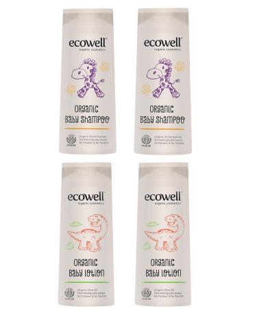 Ecowell Organic Shampoo and Lotion 4 Pack
