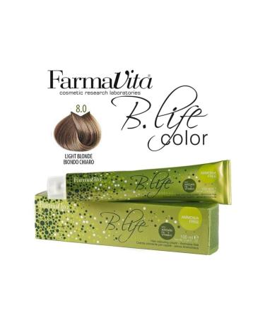 Farmavita Hair Dye B.life 100 ml Ammonia Free 8/0 Liquid