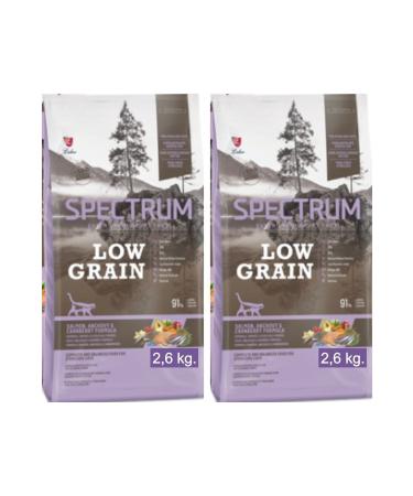 Spectrum Low Grain Sterilized Adult Cat Food Salmon & Anchovy & Cranberry 2x2.6 Kg.