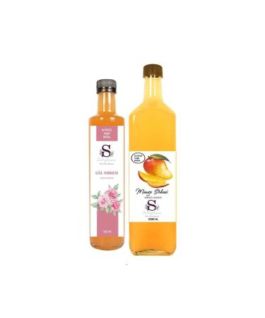 Suheylaana Natural Rose Vinegar 500 Ml - Natural Mango Vinegar 1000 Ml