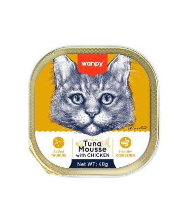Wanpy Cat 40g 6-Piece Tuna & Chicken Alutray Wet Food