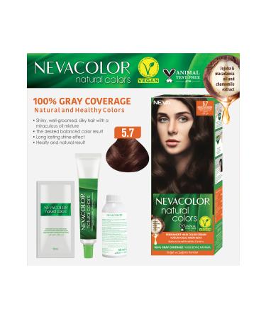 Neva Color Natural Colors 2-PIECE SET 5.7 PROVOCATIVE COFFEE Permanent Cream Hair Dye Set - Buy Online on GoSupps.com