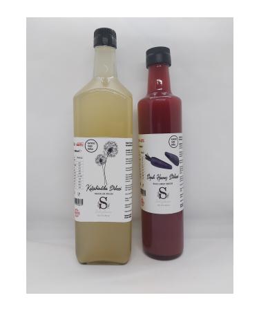 Suheylaana Natural Black Carrot Vinegar 500 Ml - Natural Dandelion Vinegar 1000 Ml