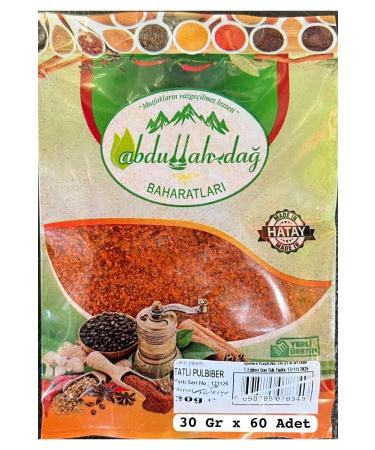 Hac o lu Spice Hatay Local Red Pepper Red Pepper Sweet Non-spicy 30 gr X 60 Pieces / Package