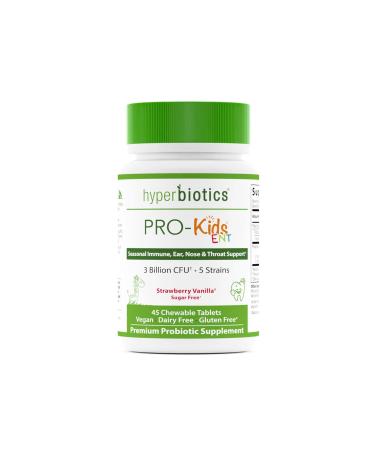 Hyper Hyperbiotics ENT Probiotic for Kids Vegan Kids Probiotic for Ears Nose Throat 45 tablets