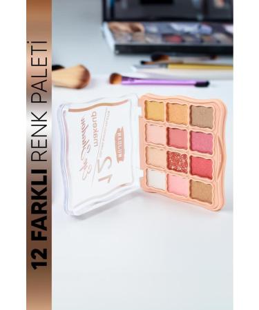 MUJGAN 12 Piece Glitter Eyeshadow Palette Wavy Design - Buy Online on GoSupps.com