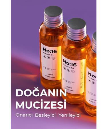 Sinoz No:16 Moisturizing Nourishing Renewing Radiance Miraculous Repairing Care Oil 100 ml - Buy Online on GoSupps.com