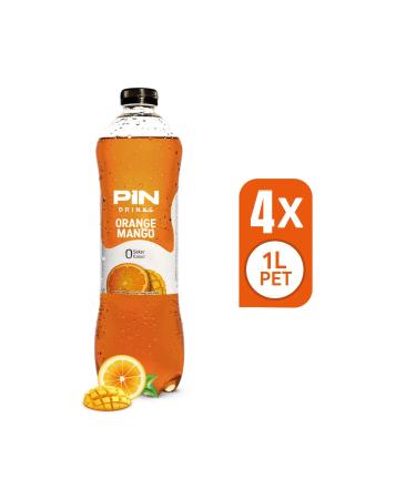 Pin Orange Mango Tropical White Tea - Sugar Free & Calorie Free - 4 x 1 Liter