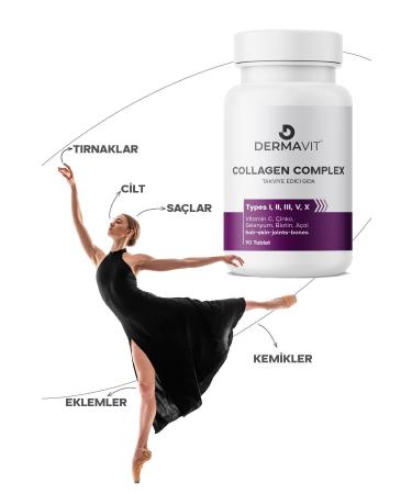 5 Types Collagen Type 1 Type 2 Type 3 Type 5 Type 10 (Selenium Vitamin C and Zinc) 90 Tablets - Buy Online on GoSupps.com