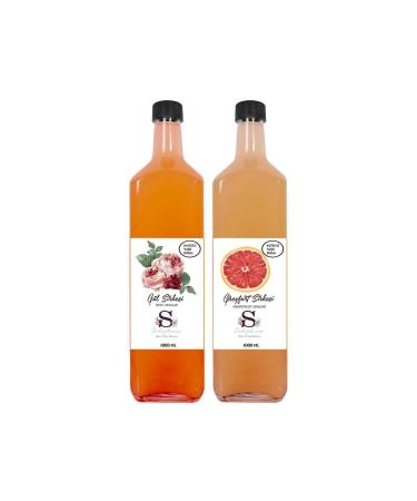 Suheylaana Natural Rose Vinegar 1000 Ml - Natural Grapefruit Vinegar 1000 Ml