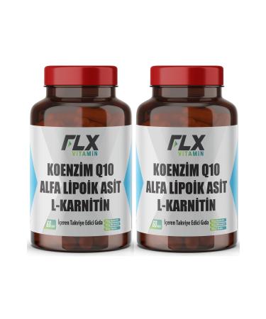 FLX Coenzyme Q-10 Alpha Lipoic Acid L-carnitine Coenzyme Q10 100 Mg 60 Tablets X 2 Boxes