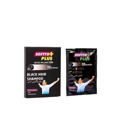 Softto Plus Black Hair Shampoo 350ml / White Hair Concealer (Disposable Coloring Shampoo Gift) - Buy Online on GoSupps.com