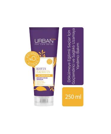 Urban Care Biotin & Keratin Conditioner Anti-Loss and Strengthening Hair Care Cream 250 ml urbn