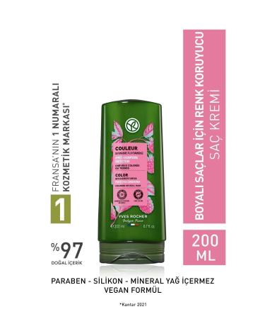 Yves Rocher Color Protecting Conditioner for Dyed Hair - Vegan-200 Ml + La Roche Posay Gel