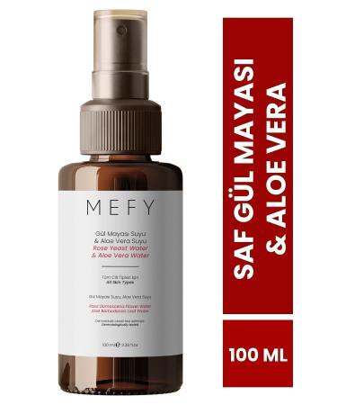 Mefy Pure and Natural Aloe Vera Extract Rose Yeast Water Purifying and Pore Tightening Tonic 100 ml