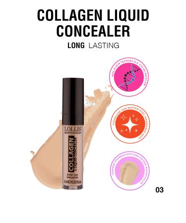 Lollis Collagen Liquid Concealer 03 / collagen Liquid Concealer 03 - Buy Online on GoSupps.com